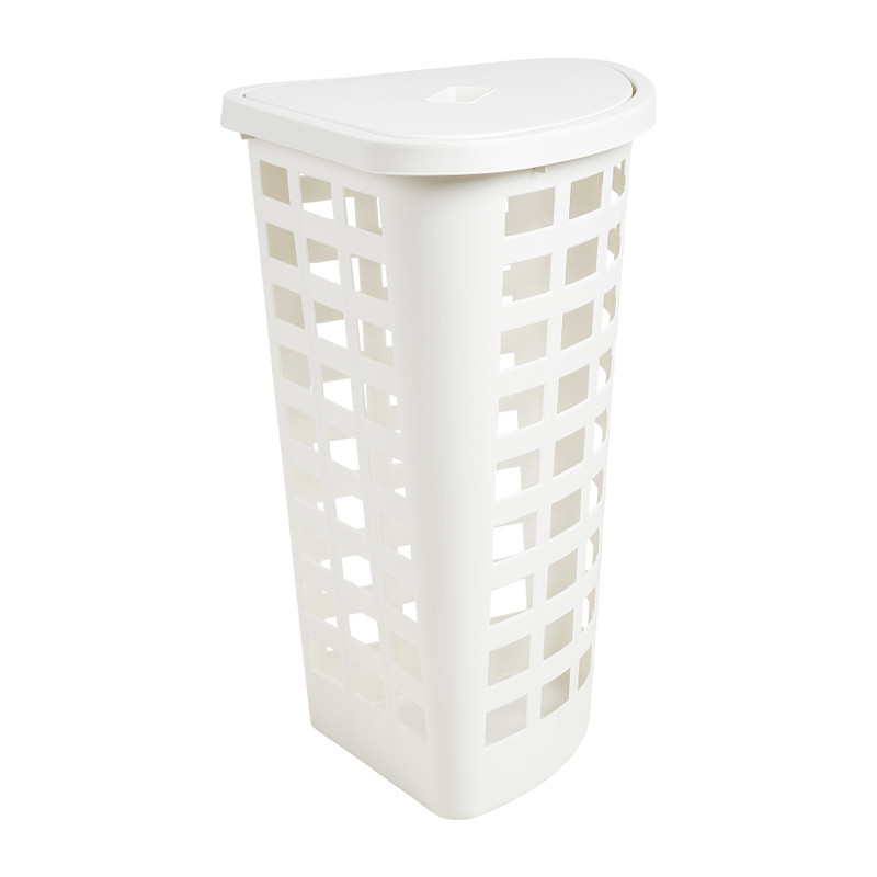 Wasmand hoek - wit - 54 liter