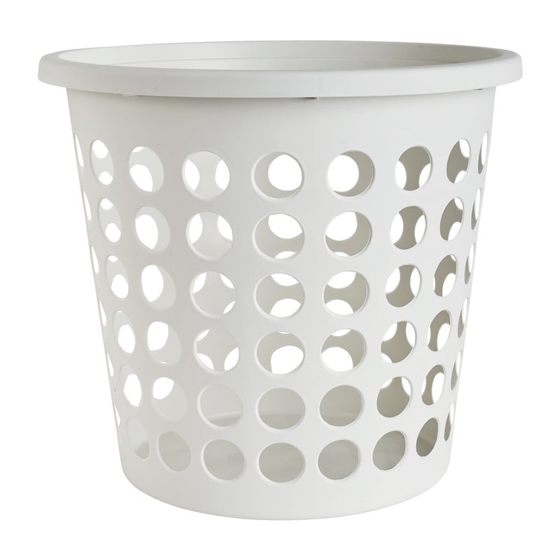 Wasmand rond - wit - 45 liter
