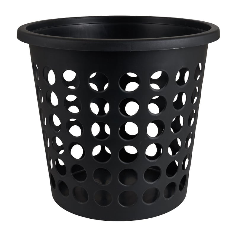 Wasmand rond - zwart - 45 liter
