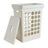 Wasmand vierkant - wit - 33 liter 