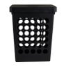 Wasmand vierkant - zwart - 33 liter 