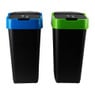 Afvalscheider duo - 2x35 liter - zwart