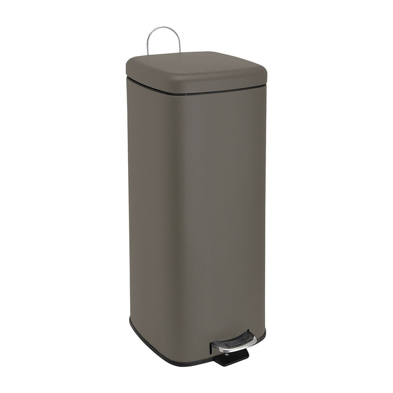 Pedaalemmer XL vierkant - 30 liter - grijs