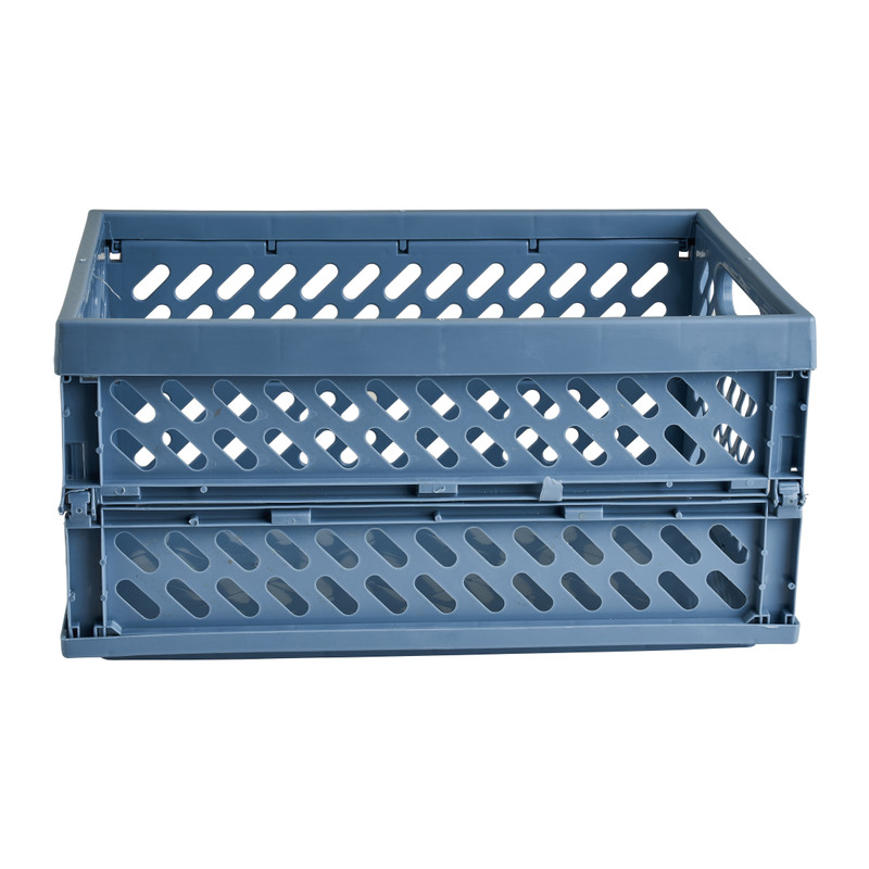 Mini krat opvouwbaar - blauw - 34.2x24x16.8 cm 