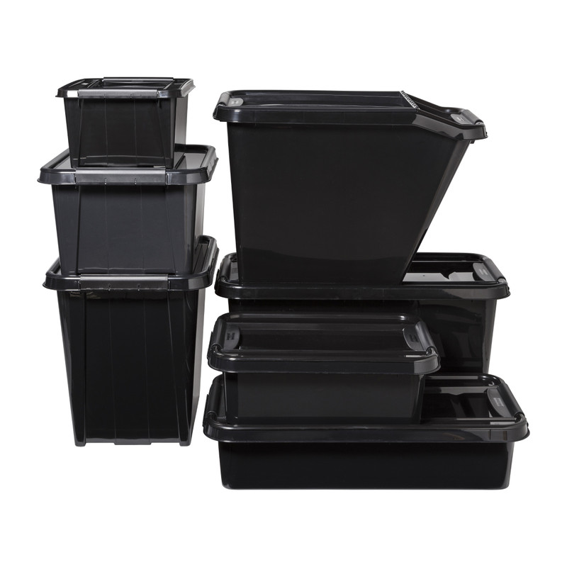 Opbergbox recycle - Zwart - 58 liter