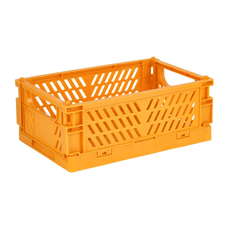 Vouwkrat mini - geel - 14.2x9.4x5.3 cm 