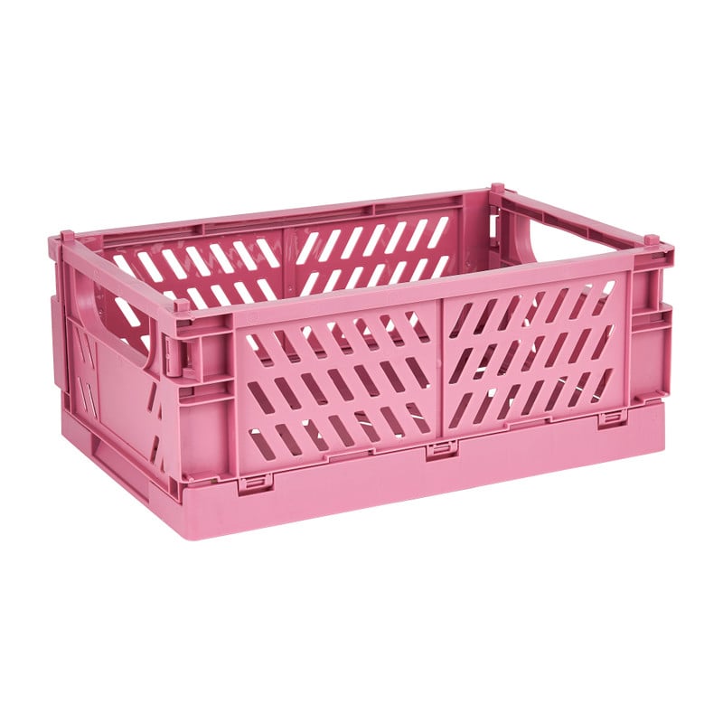 Vouwkrat small - roze - 25.3x16.5x10 cm