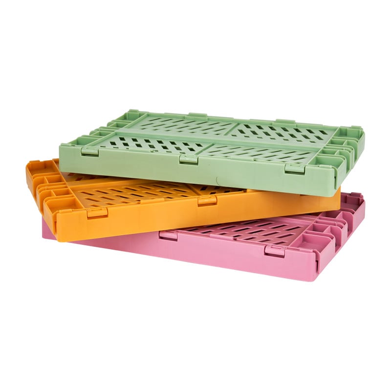 Vouwkrat small - roze - 25.3x16.5x10 cm