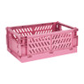 Vouwkrat small - roze - 25.3x16.5x10 cm