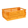 Vouwkrat small - geel - 25.3x16.5x10 cm