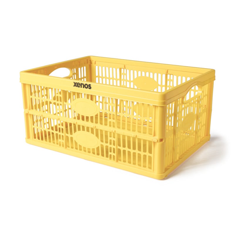 Vouwkrat Xenos - geel - 47.5 x35x22.5 cm 