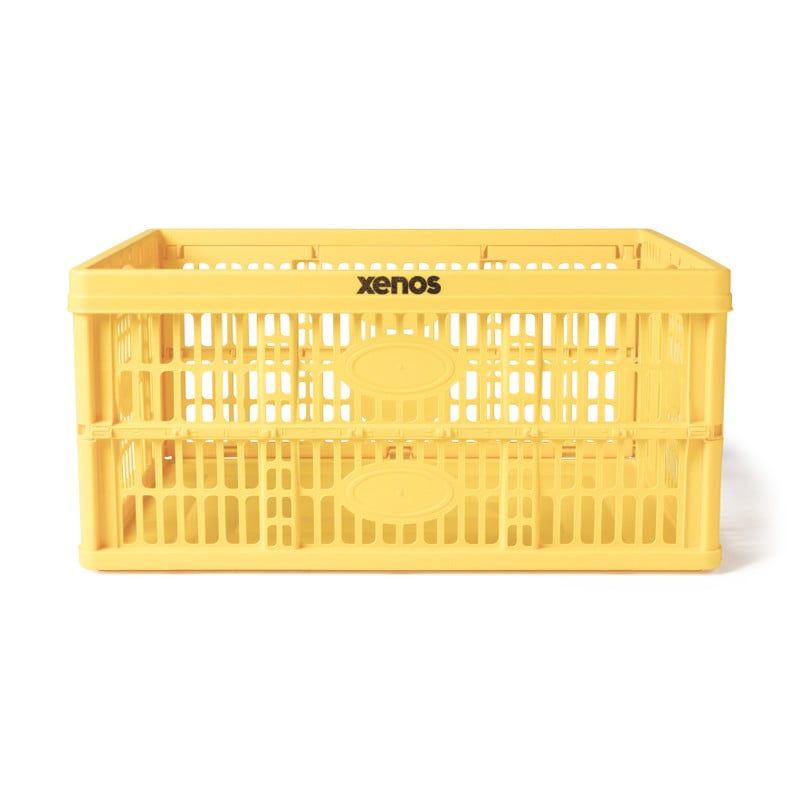 Vouwkrat Xenos - geel - 47.5 x35x22.5 cm 
