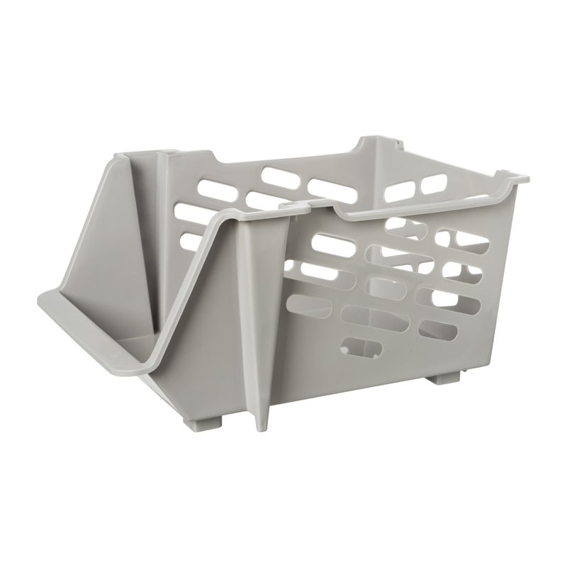 Opbergbak Novi stapelbaar - grijs - 39x29.5x19.5 cm 