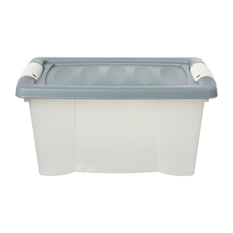 Opbergbox Novi met klemdeksel - blauw - 30x20x15 cm
