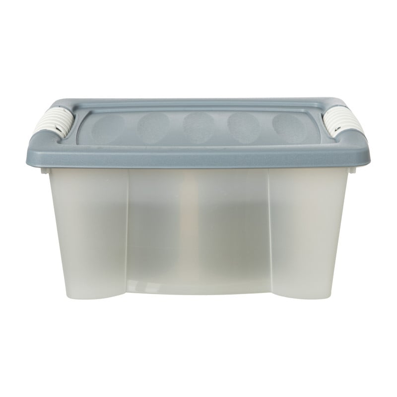Opbergbox Novi met klemdeksel - blauw - 30x20x15 cm