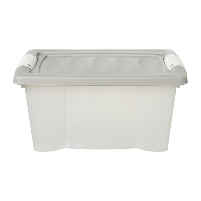 Opbergbox Novi met klemdeksel - grijs - 30x20x15 cm