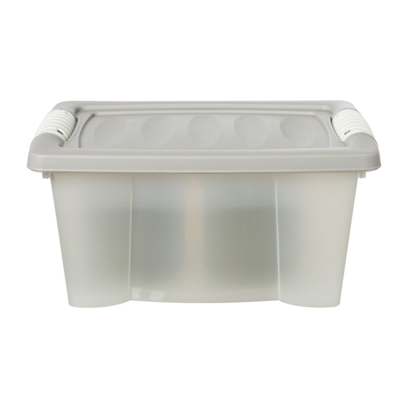 Opbergbox Novi met klemdeksel - grijs - 30x20x15 cm
