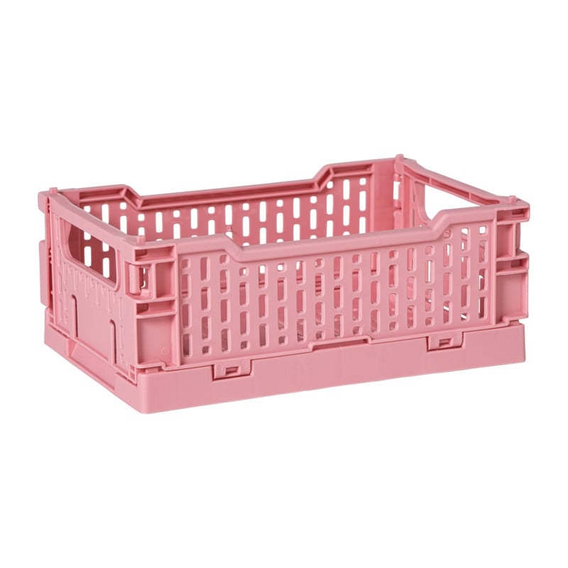 Vouwkrat klein - roze -  6x15x10 cm