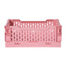 Vouwkrat klein - roze -  6x15x10 cm