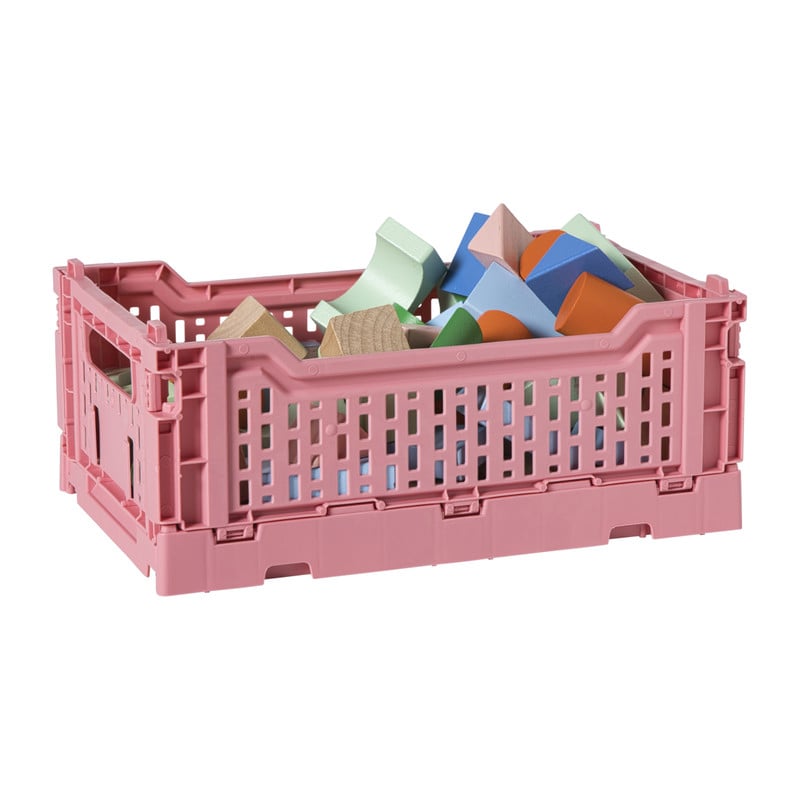 Vouwkrat middel - roze - 10.5x27x17 cm