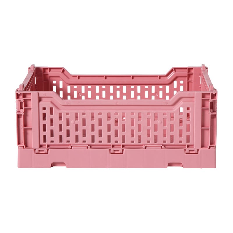 Vouwkrat middel - roze - 10.5x27x17 cm