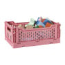 Vouwkrat middel - roze - 10.5x27x17 cm