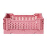 Vouwkrat middel - roze - 10.5x27x17 cm