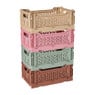 Vouwkrat middel - roze - 10.5x27x17 cm
