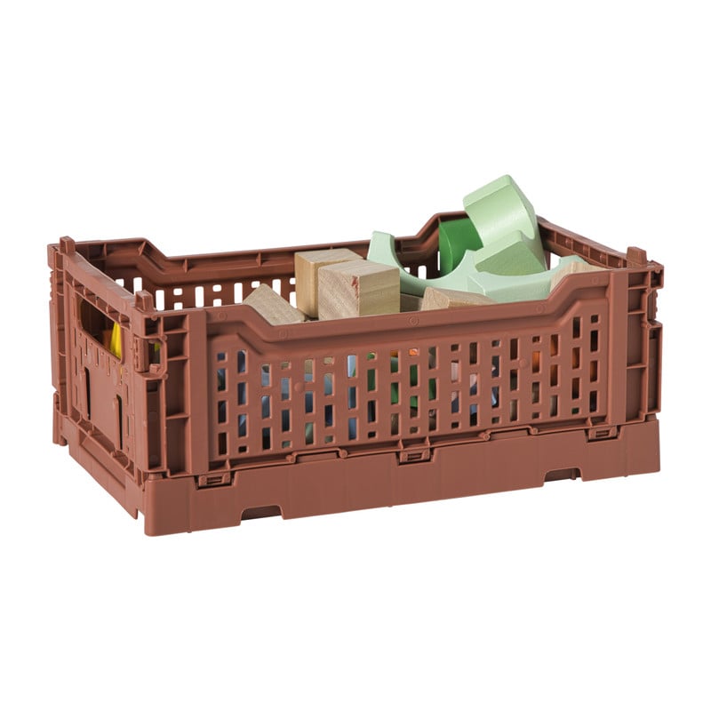 Vouwkrat middel - bruin - 10.5x27x17 cm