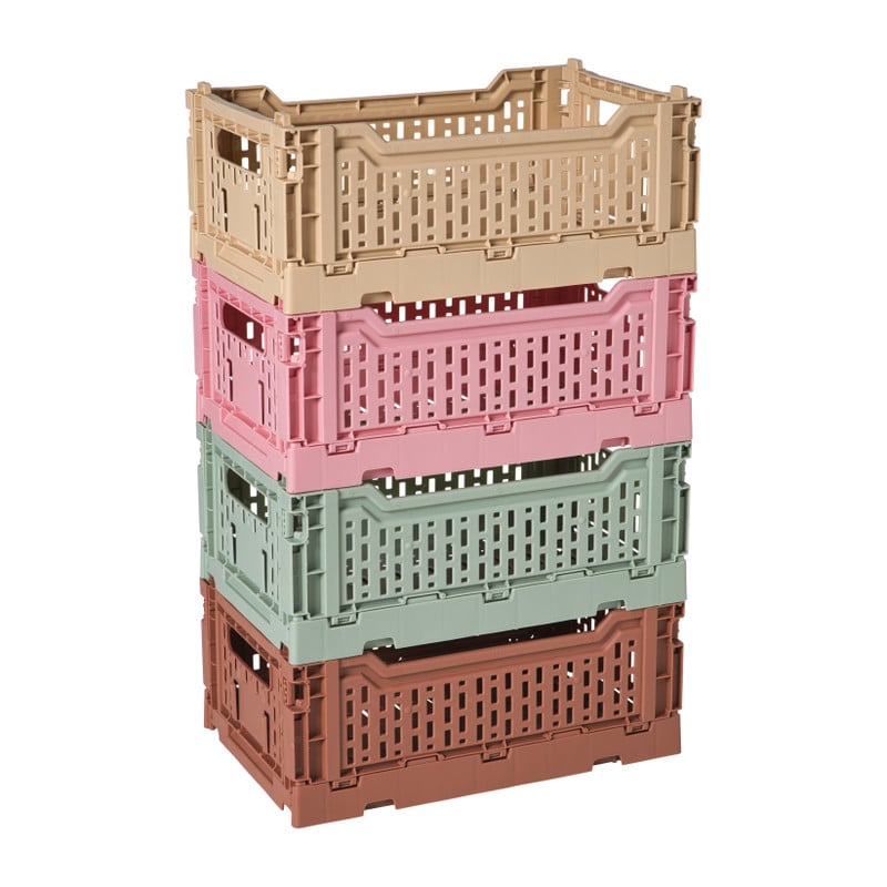 Vouwkrat groot - roze - 14.5x40x30 cm