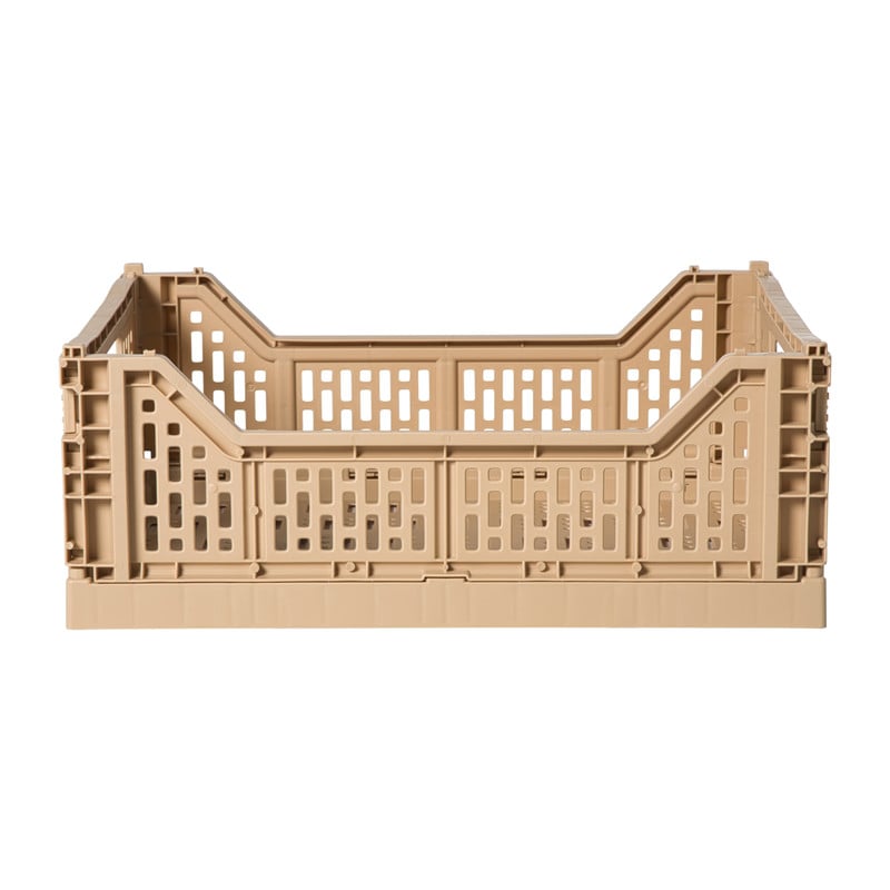 Vouwkrat groot - beige - 14.5x40x30 cm