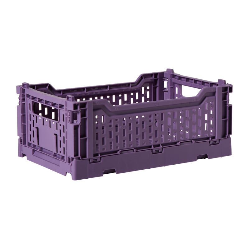 Vouwkrat middel - donkerpaars - 10x27x17 cm