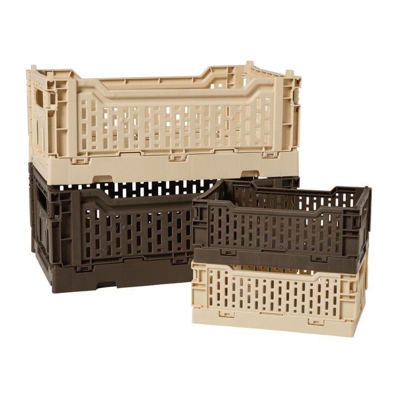 Vouwkrat middel - beige - 10x27x17 cm