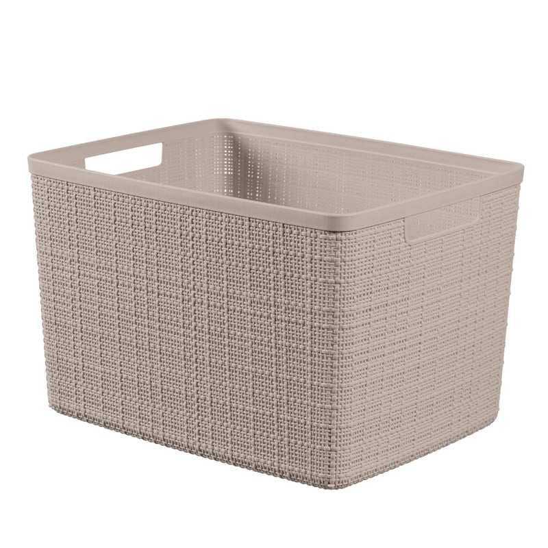 Opbergmand jute groot - beige - 20 liter