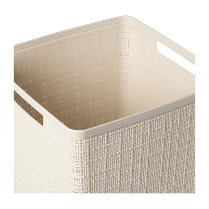 Curver jute opbergmand cube - 17 liter - beige