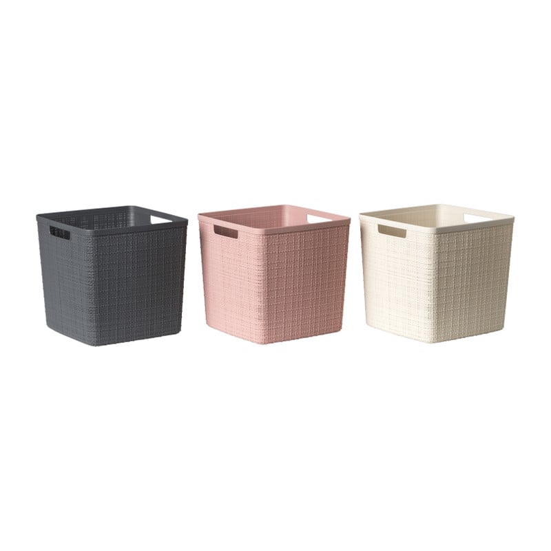 Curver jute opbergmand cube - 17 liter - beige