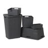 Curver jute opbergmand cube - 17 liter - grijs