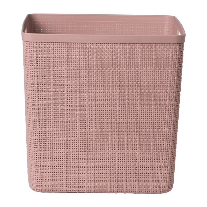 Curver jute opbergmand cube - 17 liter - roze