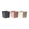 Curver jute opbergmand cube - 17 liter - roze