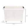 Opbergbox met wieltjes - 75 liter - 40x60x40 cm