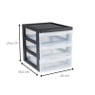 Iris ladesysteem A4 - 3 lades - zwart - 35.5x26x25.5 cm