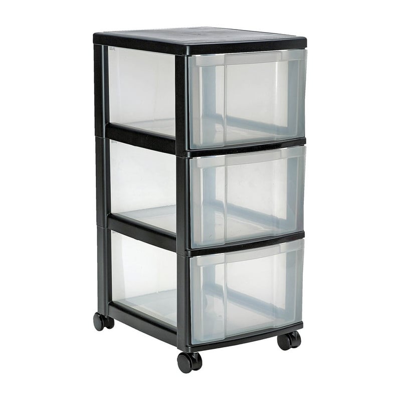 Ladekast XL - 3 lades - zwart