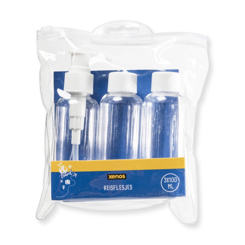 Reisflesjes in etui - set van 3 - 100 ml