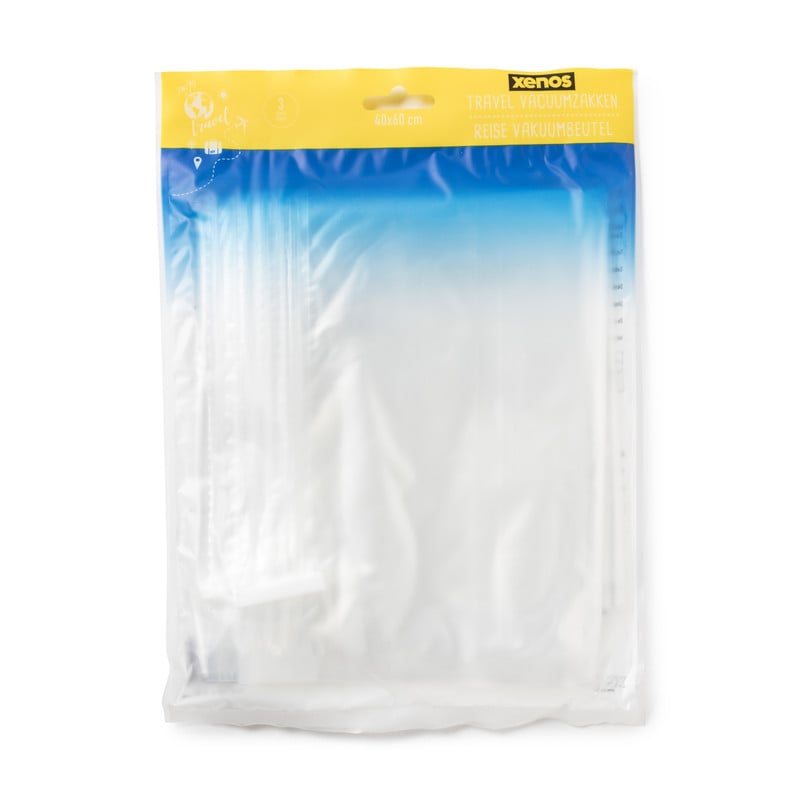 Travel compression bags - transparant - set van 3