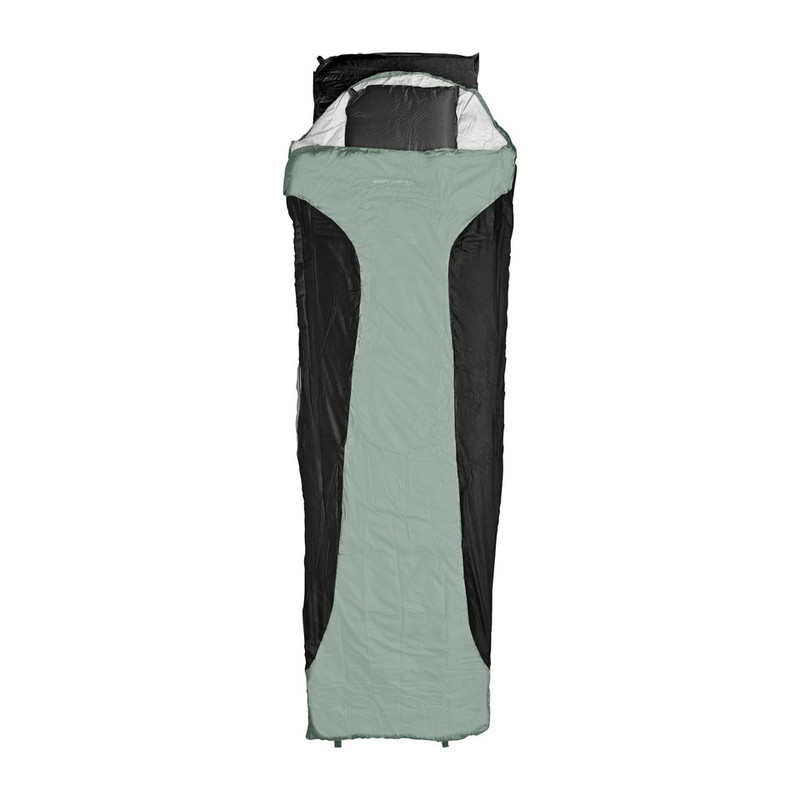 Slaapzak microfiber - 210x75x60 cm - zwart/grijs