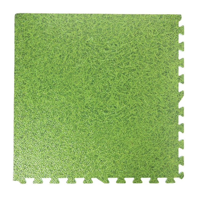 Vloermat tegels - grasprint - 61x61 cm
