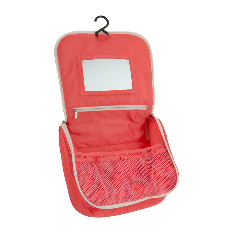 Toilettas met haak - rood - 22x13x19 cm