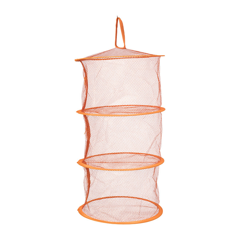 Opvouwbaar opbergnet - oranje - ø24x50 cm
