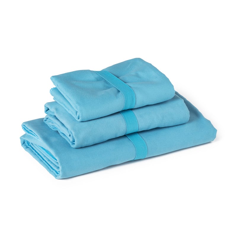 Travel-/sporthanddoek - blauw - 90x65 cm