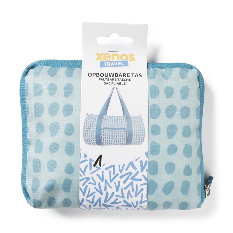 Opvouwbare tas - blauw - 46x23x23 cm